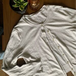 Elegant Cozy Light Gray Women's Cardigan